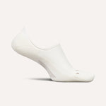 White Feetures Elite Light Cushion invisible no-show sock on clean background