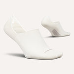 White Feetures Elite Light Cushion Invisible no-show socks on clean studio background