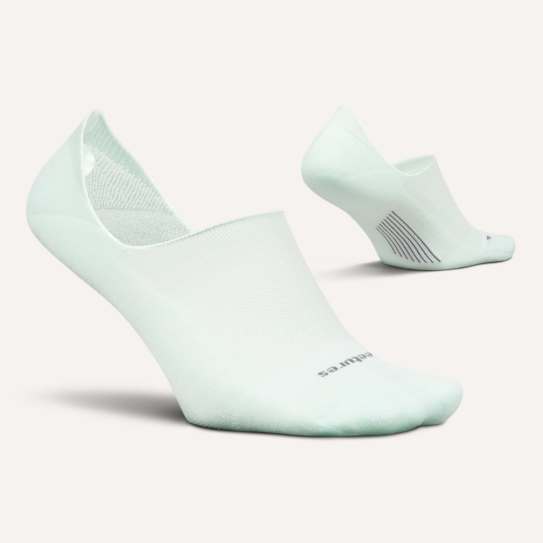Feetures Elite Light Cushion Invisible no-show socks in Ice mint green color