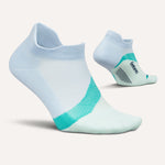 Feetures Elite Light Cushion No-Show Tab socks in Stone Ivy blue-green colorway