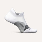 Feetures Elite Light Cushion Tab running sock in white and grey