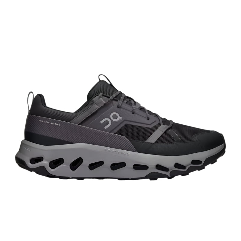 On Cloudhorizon men's running shoe in black and alloy gray colorway