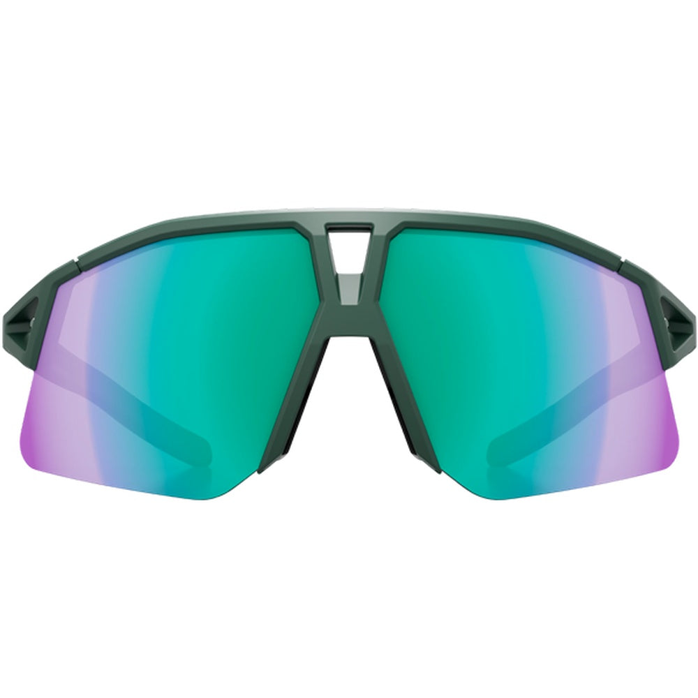 KOO HYPE cycling sunglasses in forest green matte with green mirror lenses