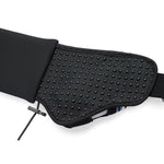 Close-up of Fitletic running belt back showing black silicone grip dots to prevent bounce during running