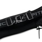 Fitletic Fully Loaded running belt in black with buckle clasp close-up detail