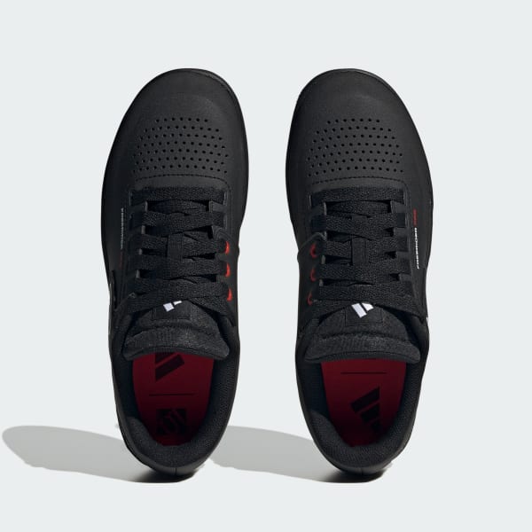 Five Ten Freerider Pro MTB shoes in black with perforated toe box and red interior