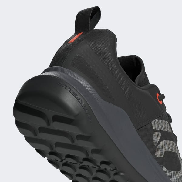 Five Ten Trailcross LT men's trail running shoe in dark grey with coral accents