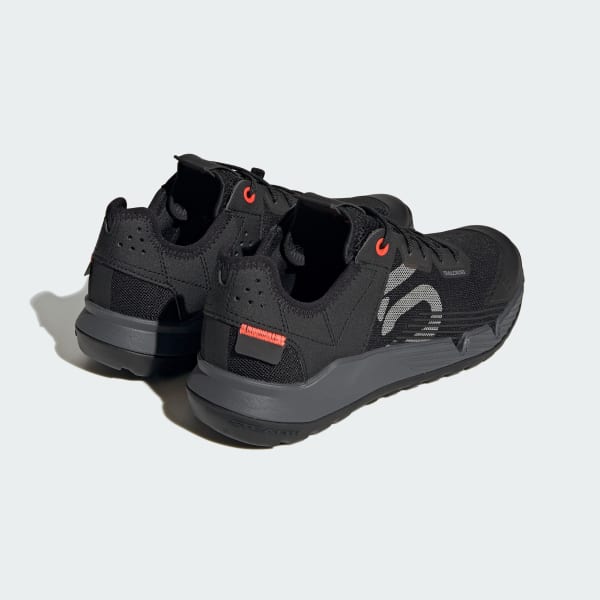 Five Ten Trailcross LT men's mountain bike shoes in black and grey with red accents
