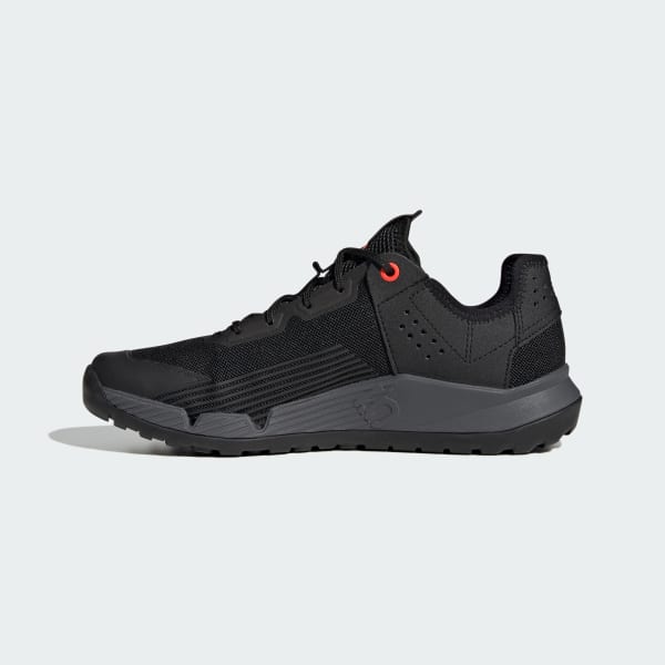 Five Ten Trailcross LT black mountain bike shoe with grey sole and red accent