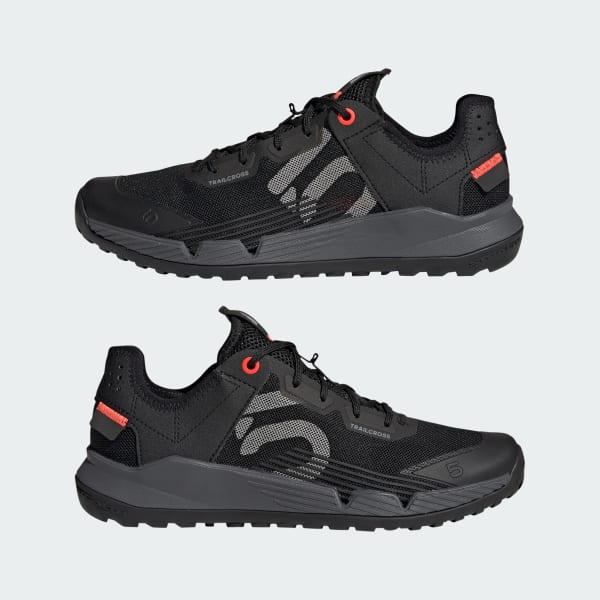 Five Ten Trailcross LT men's trail running shoes in black with grey and red accents