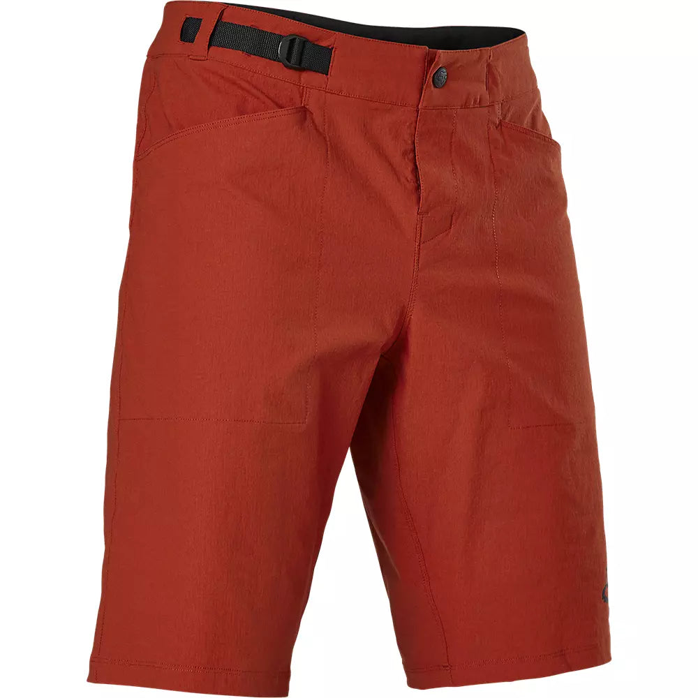 Fox Racing Ranger Lite Men's MTB Shorts in Red Clay color with belt