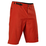 Fox Racing Ranger MTB shorts with liner in red clay color with belt