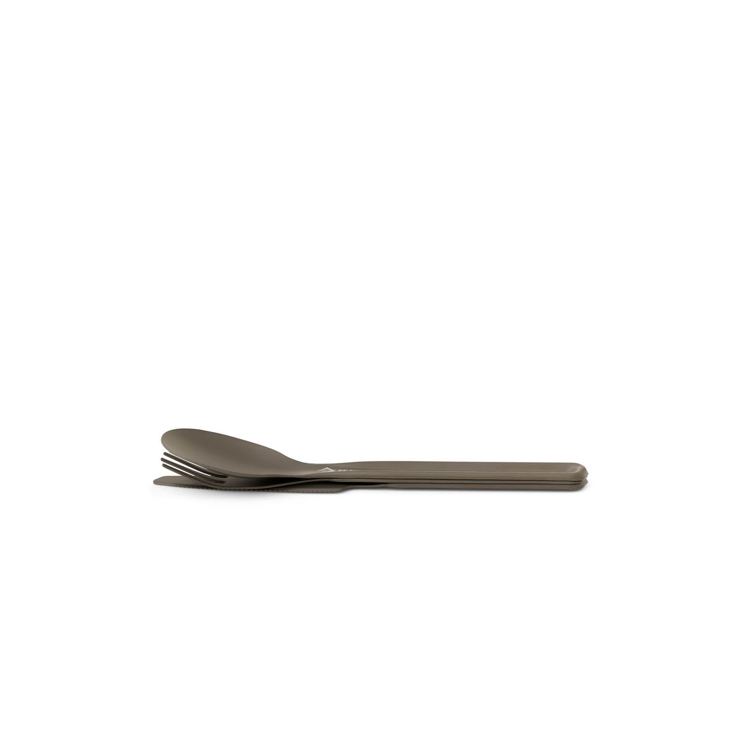 Sea To Summit olive green ultralight cutlery set with fork, spoon and knife