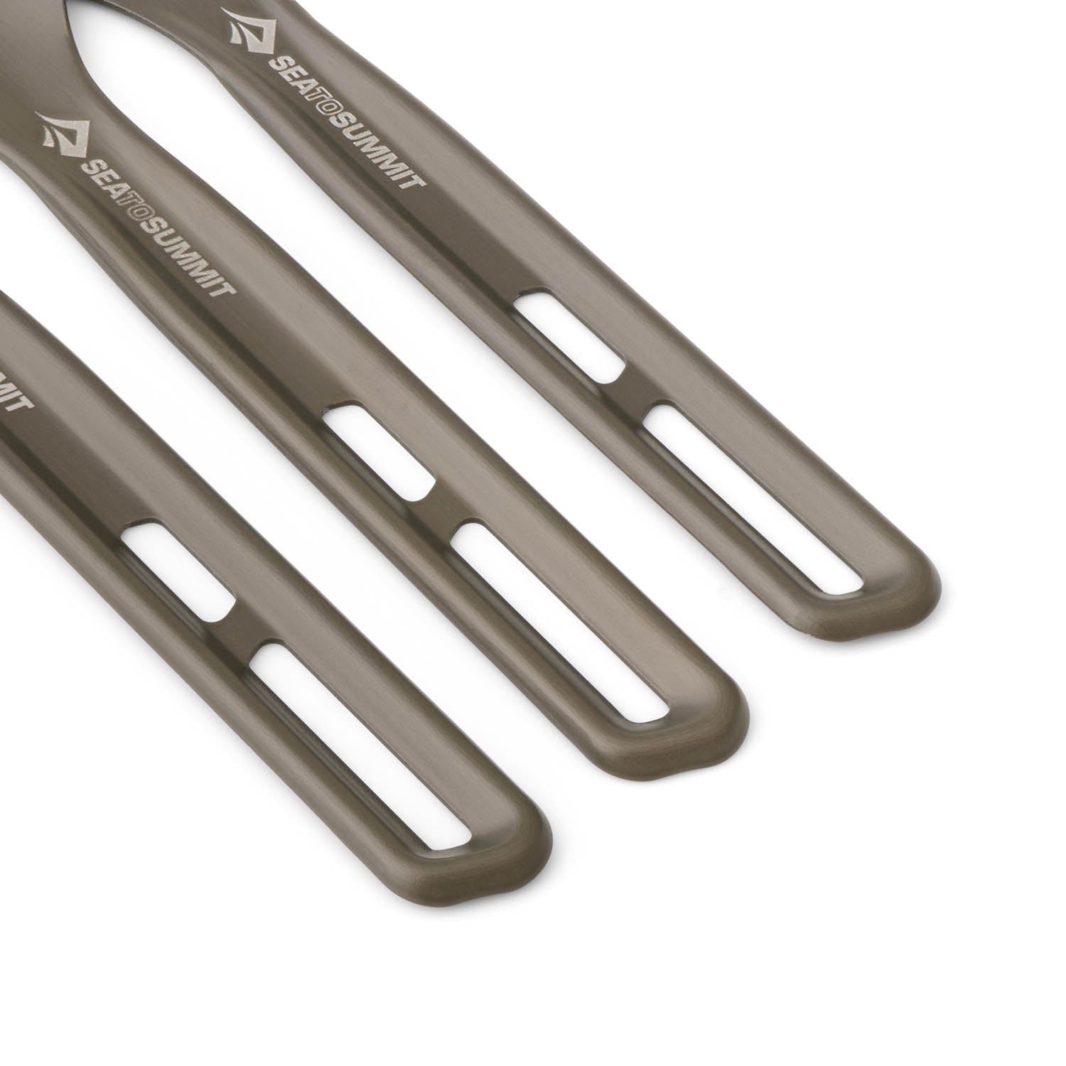 Sea to Summit Frontier ultralight cutlery set with knife, fork and spoon in olive green