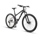 GT Avalanche Comp black mountain bike with 29-inch wheels on white background