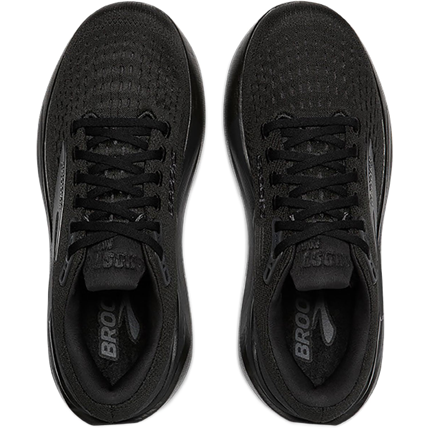 Brooks Ghost Max 3 Men's Running Shoes in Black/Black/Ebony colorway top view