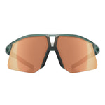 KOO HYPE cycling sunglasses with matte green frame and copper mirror lenses