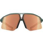 KOO HYPE cycling sunglasses with green matte frame and copper mirror lenses