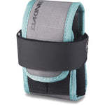 Dakine protective gear with gray fabric and teal blue trim and black strap