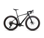 X-LAB GT8 gravel bike in matte black finish with tan sidewall tires on transparent background