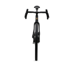 X-LAB GT8 gravel e-bike in black, front-facing view showing fork and handlebar