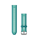 Garmin QuickFit 20 silicone watch band in turquoise with quick-release mechanism