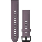 Garmin QuickFit 20mm silicone watch band in purple storm color with buckle