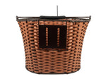 Ven2 Wicker-Style Bike Basket – Durable Plastic Bicycle Front Basket