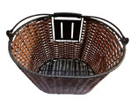 Ven2 Wicker-Style Bike Basket – Durable Plastic Bicycle Front Basket