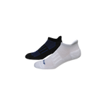 Brooks Ghost Midweight running socks in white-blue and black-blue colorways, two pairs shown