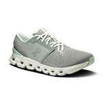 On Cloud X 4 women's running shoe in tin gray with mint green details