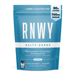 RNWY Salty Carbs blue unflavored carbohydrate electrolyte endurance fuel supplement pouch