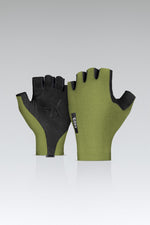Gobik Black Mamba 2.0 fingerless cycling gloves in olive green with black palm