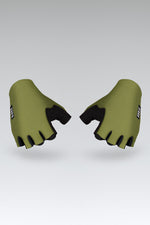 Gobik Black Mamba 2.0 cycling gloves in olive green with fingerless design