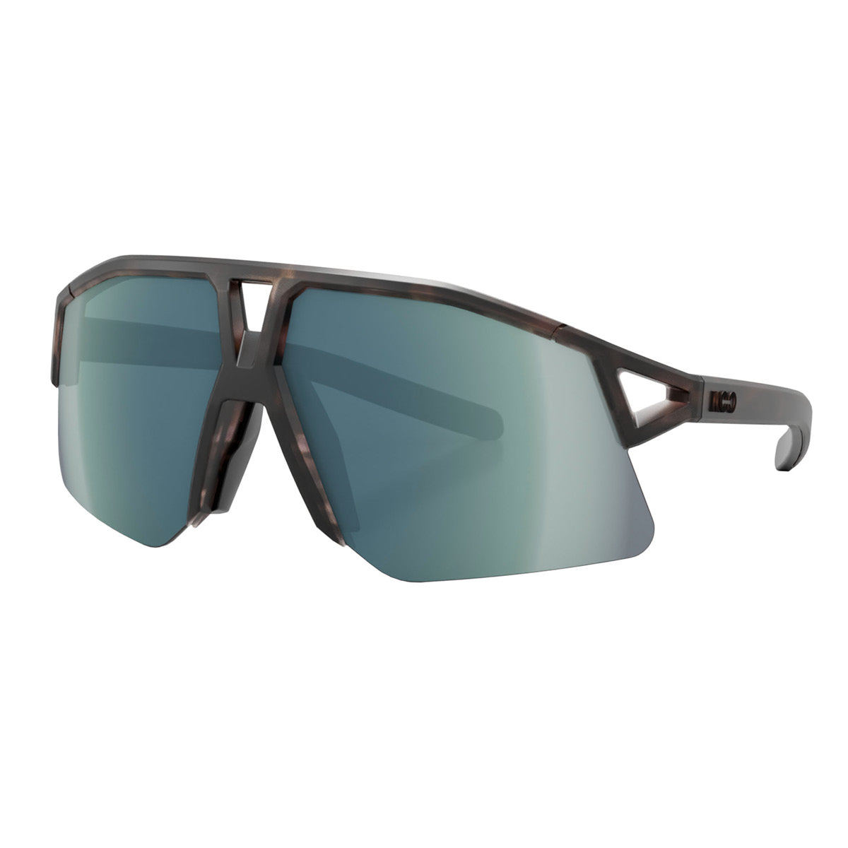 KOO HYPE cycling sunglasses in havana tortoiseshell with petrol mirror lenses