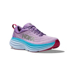 Hoka Bondi 8 women's running shoe in chalk violet and pastel lilac colorway