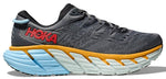 Hoka Gaviota 4 men's running shoe in dark grey with colorful midsole