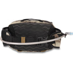 Dakine Hot Laps 5L waist pack in Ashcroft Camo showing hydration tube and mesh backing