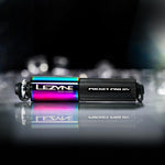 Lezyne Pocket Pro HV bike pump in black with rainbow metallic finish