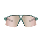 KOO HYPE cycling sunglasses with green matte frame and copper mirror lenses