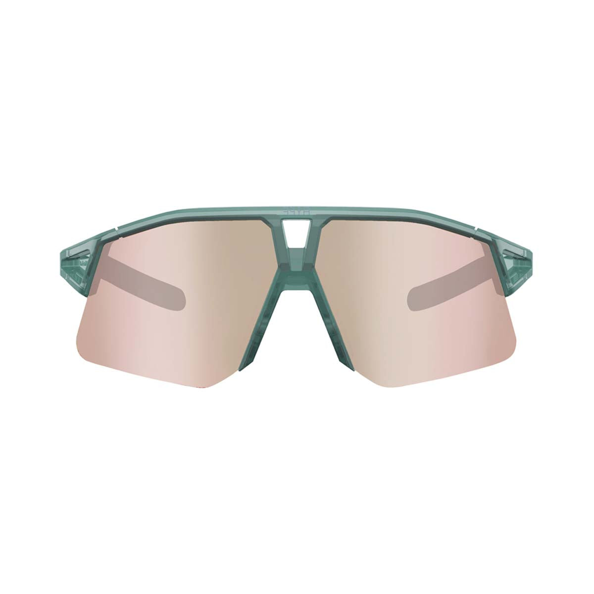 KOO HYPE cycling sunglasses with green matte frame and copper mirror lenses
