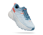 Women's Hoka Gaviota 4 running shoe in Blue Fog/Plein Air colorway with white midsole