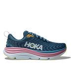 Hoka Gaviota 5 women's running shoe in real teal with pink midsole