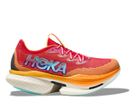 Hoka Cielo X1 running shoe in cerise and solar flare gradient colorway