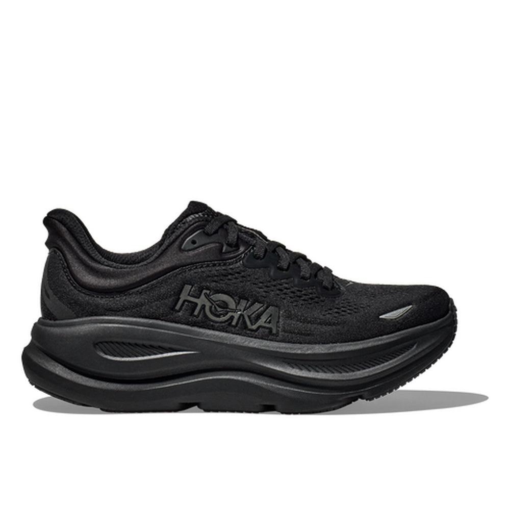 Hoka Bondi 9 Wide running shoe in all black colorway
