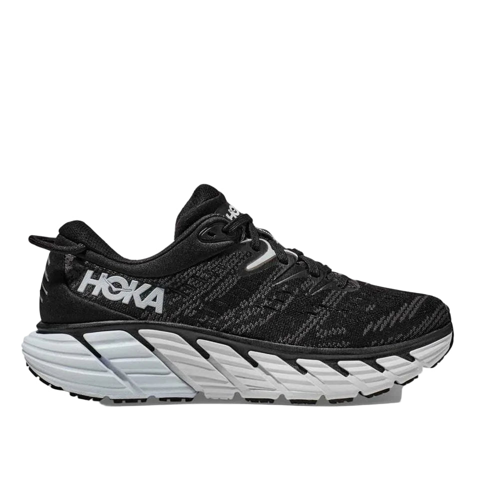 HOKA Gaviota 4 men's running shoe in black with white midsole