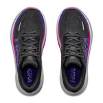 Hoka Clifton Pro pair top-down view showing Carbon Black mesh upper and purple HOKA insole