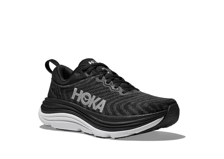 HOKA Gaviota 5 women's running shoe in black with white sole