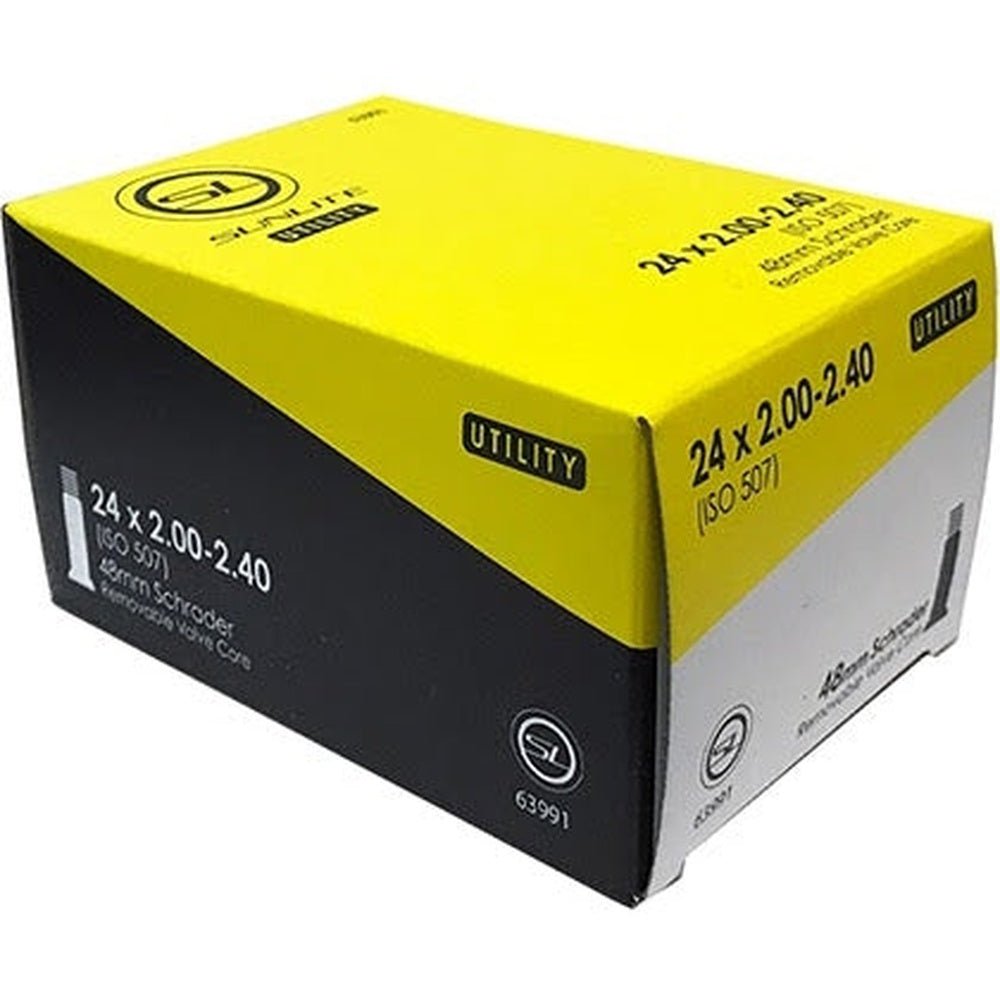 Sunlite Utility 24x2.00-2.40 ISO 507 48mm Schrader valve bicycle inner tube box