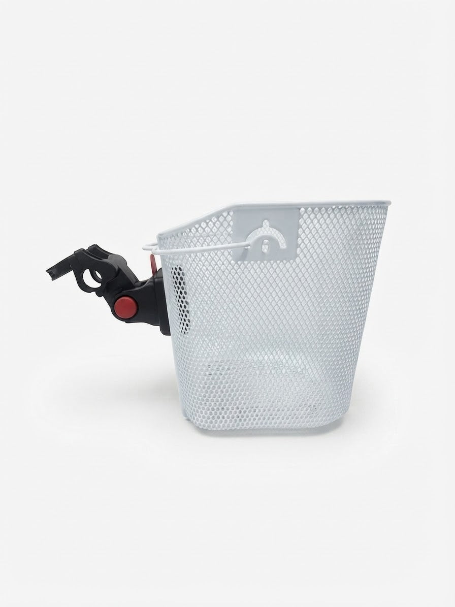 Ven2 White Metal Bike Basket – Durable Bicycle Front Basket